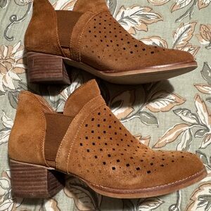Brown Suede Ankle Boots by Earth